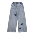 thumbnail image 2 of CAIXIA Girls High Waist Jeans Baggy Loose Denim Pants Wide Leg Y2K Trendy Jeans with Pockets for Teens Fashion Streetwear, 2 of 8