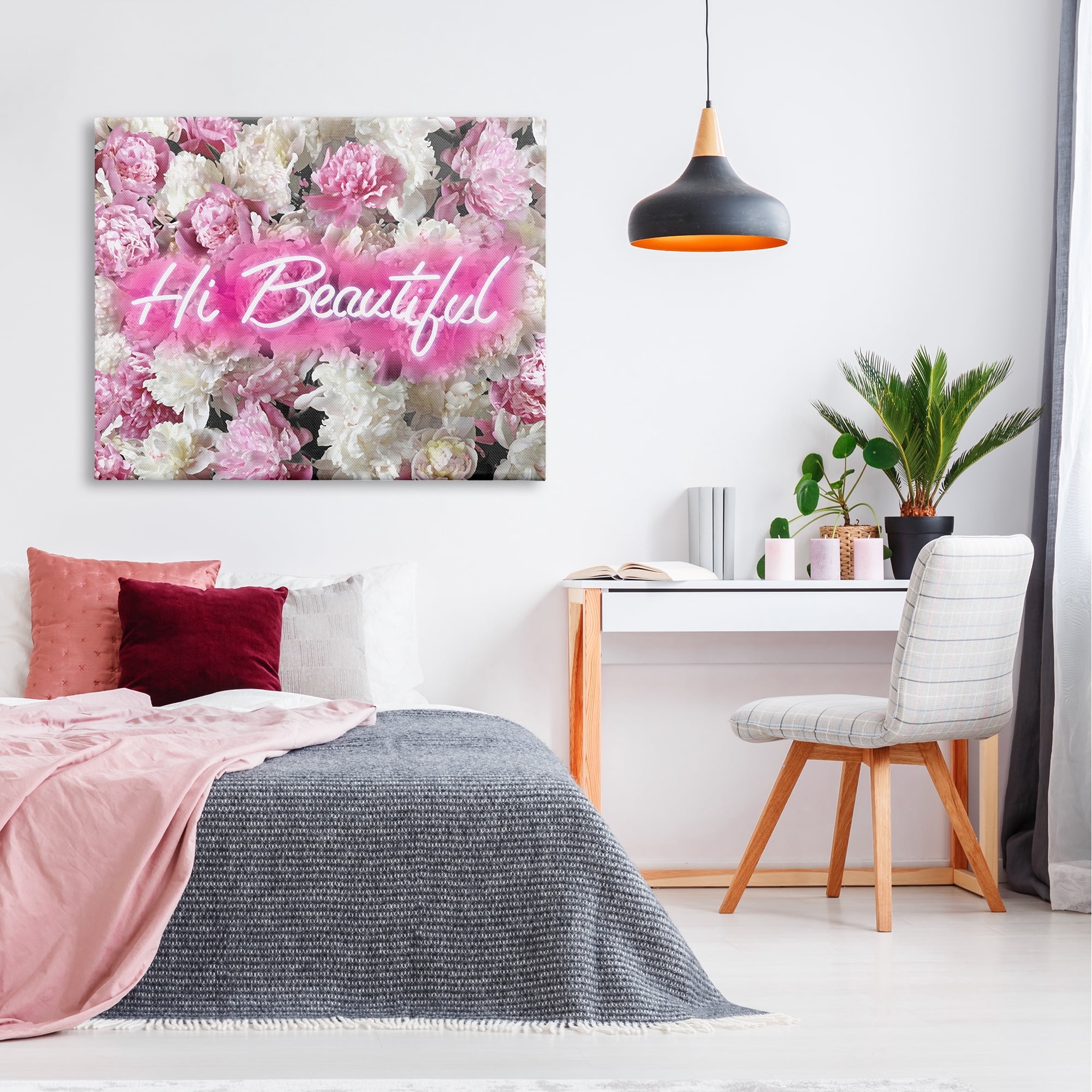 Stupell Industries Hi Beautiful Florals Botanical & Floral Painting Gallery Wrapped Canvas Art Print Wall Art, 48 x 36