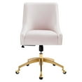 thumbnail image 4 of Modway Discern Modern Performance Velvet Swivel Office Chair in Pink/Gold, 4 of 7