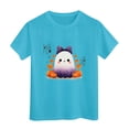thumbnail image 5 of Enyan Halloween Shirt Girls Short Sleeve Crewneck Tshirts Cute Ghost Graphic Tees Halloween Girls Shirt(Size 9-10 Years), 5 of 5