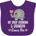 thumbnail image 3 of Inktastic My Great Grandma and Great Grandpa Love Me Boys or Girls Baby Bib, 3 of 4