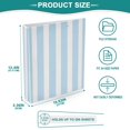 thumbnail image 3 of Dailycode Light Blue and White Stripes Hardcover 3 Ring Binder 1.5 Inch Ring Decorative Binder Organizer for Home School Office, 3 of 6