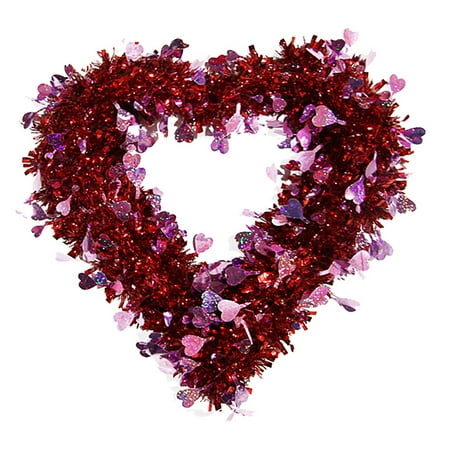 

Frcolor 1pc Wedding Radix Rubiae Pendant Creative Heart-shape Household Garland (Red)