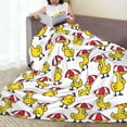 thumbnail image 6 of Salouo Rubber Duck Chicken Bird Print Bed Blankets,Flannel Blanket Comfortable Air Conditioning Blanket Lightweight Blanket for Sofa Bed Travel & Couch -40"x30", 6 of 8