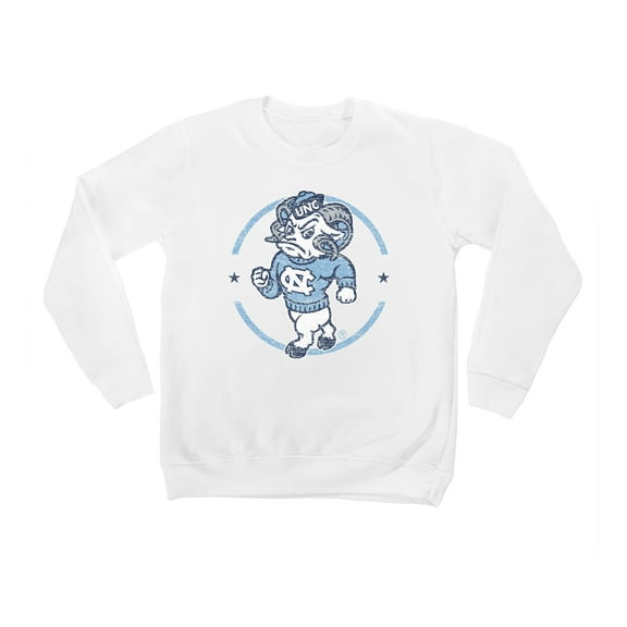 Youth White North Carolina Tar Heels End Zone Pullover Sweatshirt