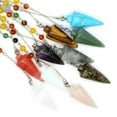 thumbnail image 4 of Natural Chakra Crystal Cone Pendulum Quartz Stone Pendant Necklace Healing Reiki, 4 of 4