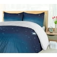 thumbnail image 5 of Ambesonne Night Duvet Cover Set, Ombre Inspired Sky Vibrant Stars Universe Astronomy Exploration, Decorative 2 Piece Bedding Set with 1 Pillow Sham, Twin Size, Pale Blue Dark Blue Twin Pale Blue Dark Blue, 5 of 7