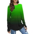 thumbnail image 5 of Kaemgyyd Tops for Women Trendy Gradient Long Sleeve Tunic Tee Casual Oversized Crew Neck Shirts with Thumb Holes, 5 of 5