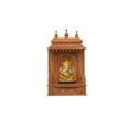 thumbnail image 5 of Wooden Engraved Home Pooja Mandir by Pooja Bazar - Gopura Temple, Wooden Mandir with Antique Oak Wood Finish 12 X 24 X 37 Inches, 5 of 6