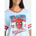 thumbnail image 4 of Spider-Man Women’s Graphic Football Skimmer Jersey, Sizes XXS-2XL, 4 of 5