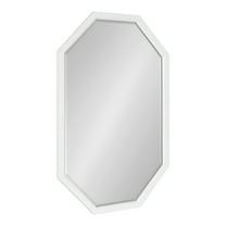 Kate and Laurel Hogan Framed Octagon Wall Mirror, White 24x36