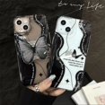 thumbnail image 2 of Funda de teléfono de TPU de silicona suave con soporte de mariposa 3D IMD para iPhone 14, 11, 12, 13 Pro Max, 7, 8 Plus, 14Pro, X, XR, XS Max, Fundas de protección Fivean unisex, 2 of 2