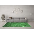 thumbnail image 3 of Ahgly Company Indoor Round Abstract Emerald Green Modern Area Rugs, 3' Round, 3 of 4