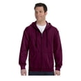 thumbnail image 1 of Gildan Men's Satin Label 1x1 Rib Zipper Pouch Pocket Hoodie, Style G18600, 1 of 1