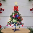 thumbnail image 4 of Spencer 24" Tabletop Christmas Tree Artificial Xmas Pine Tree with LED Lights, Star Treetopper, Bell and Hanging Ornaments for Home Party DIY Decoration, 4 of 9