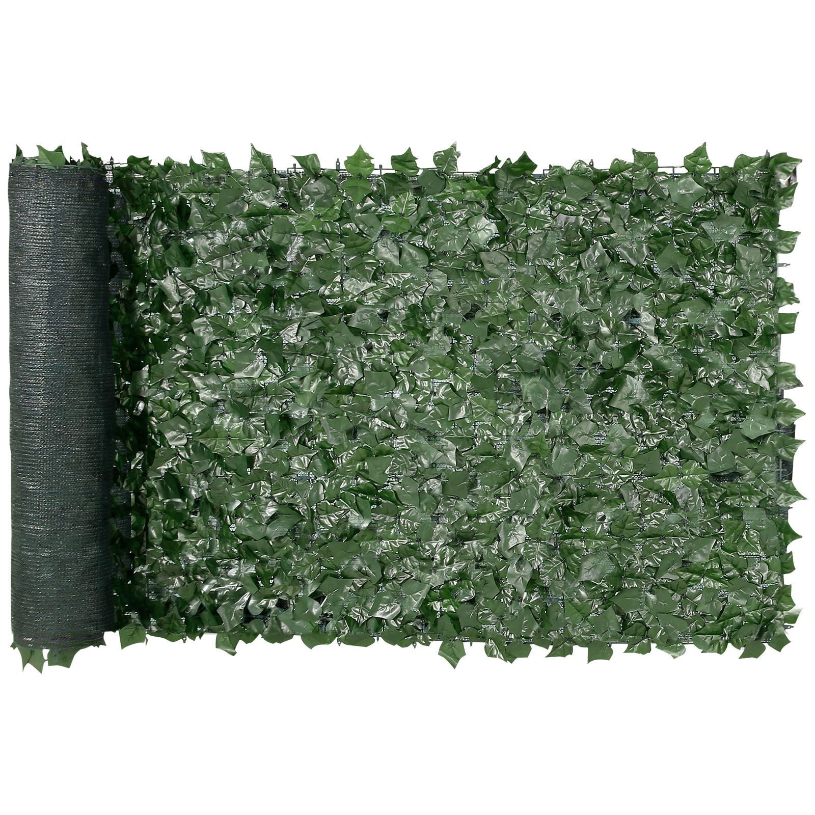 Artificial Ivy Privacy Fence 39x98 Inch UV-Resistant Silk Leaves PE Mesh Backing 100% Blockage for Garden Balcony