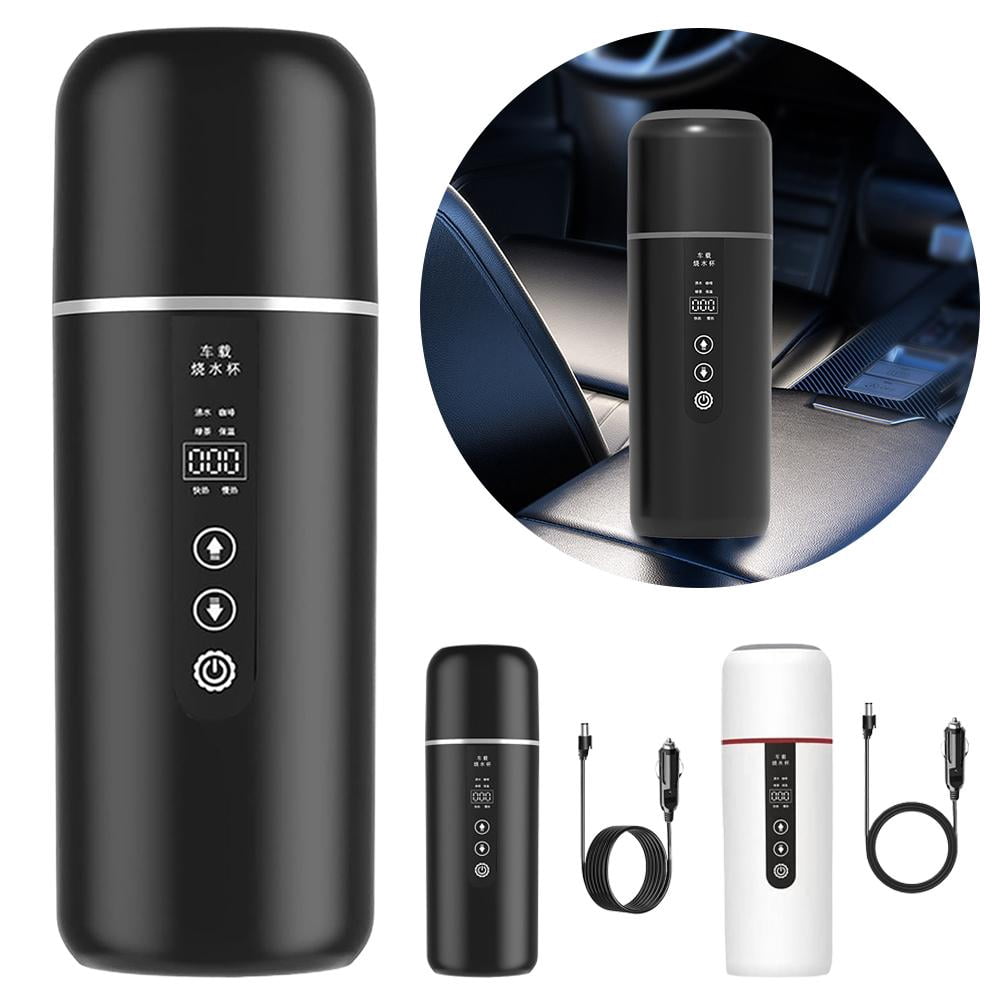 12/24V Car Heating Cup Electric Kettle Stainless Steel Smart TemperatureControl