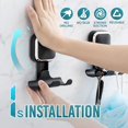 thumbnail image 2 of TAILI Suction Cup Razor Holder for Shower Wall 2 Pack, Versatile Suction Cup Hooks for Razor, Towel, Loofah, Squeegee, Cell Phone, Removable Damage-Free Hanging Shower Hook, Shaver Holder, Black, 2 of 8