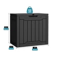 thumbnail image 2 of Uforic 31 Gallon Waterproof Resin Outdoor Storage Box, Lockable Deck Box & Package Delivery Box for Patio, Garden Tools & Pool Supplies, Black, 2 of 10