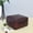 Cherry, variant on 16 x 16 x 16 in. Recycled Foam Solid Handmade Leather Square Ottoman Pouf with Fibre Fill, Brown