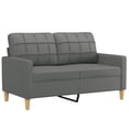 thumbnail image 6 of vidaXL 3 Piece Sofa Set with Cushions Dark Gray Fabric, 6 of 7
