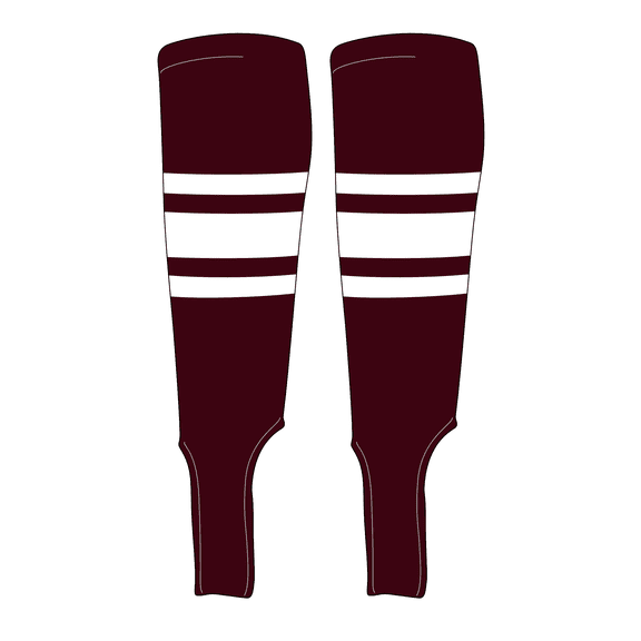 MK Socks Traditional Baseball Stirrups Pattern B-5 Maroon, White