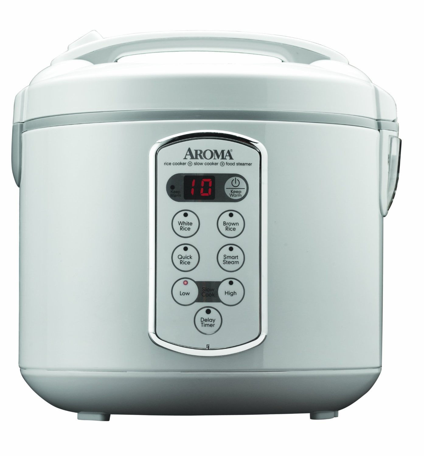 Aroma Arc A Digital Rice Cooker Food Steamer Slow Cooker White