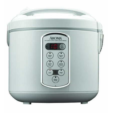Aroma ARC-2000A Digital Rice Cooker, Food Steamer & Slow Cooker, White