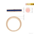 thumbnail image 5 of ANGARA Natural Channel Set Square Sapphire Half Eternity Ring in 14K Rose Gold for Women (Size-2mm) | September Birthstone, Birthday, Anniversary, Jewelry Gift for Women | Natural Blue Sapphire Ring, 5 of 9