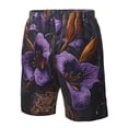 thumbnail image 4 of Logiee Ornate Purple Floral Vase Print Mens Swim Trunks Quick Dry Board Shorts,Breathable Hawaii Beach Shorts Swimwear Bathing Suits-Large, 4 of 6