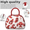 thumbnail image 4 of Insulated Lunch Bag Women, Reusable Red on White Lobster Tote Lunch Box, Leakproof Cooler Lunch Bags for Work Office Travel Picnic, 4 of 6