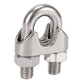 thumbnail image 1 of Bridas para cables M8, bridas para cables de alambre de acero inoxidable, clip de pernos en U para cables, para conectar tendedero con visera - 12 piezas, 1 of 5