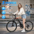 thumbnail image 5 of 26" Electric Bike for Adults, 500W Motor, 36V Removable Battery, 25MPH & 35 Miles Range, UL2849 Certified, Dual Suspension Commuter Ebike, 5 of 10