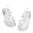 thumbnail image 3 of ZHOGXU Baby Boys Girls Sandals With Adjustable Straps Sequins Soft Sole Closed Toe On Comfortable Shoes For Everyday Wear,White,4.5-5 Years, 3 of 6