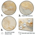 thumbnail image 3 of Designart "Artistic Beige And Gold Glacier Stone I" Abstract Shapes Canvas Art Print, 3 of 7