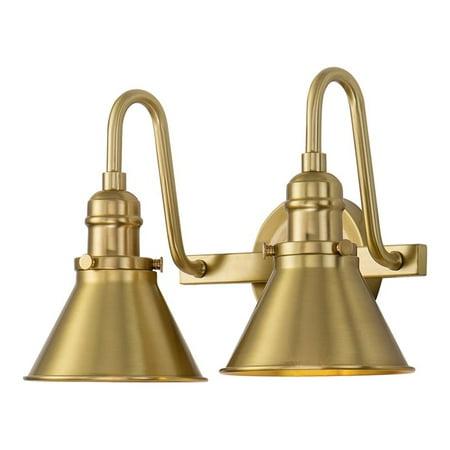 

Lucas McKearn Provence 2-light Metal Bath Vanity Light in Aged Brass