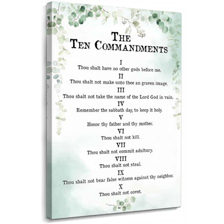 The Ten Commandments Wall Art poster Christian Poster Bible Verse Wall Decor Motivational for Bedroom Living Room Office poster