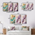 thumbnail image 4 of Designart "Gold Blue Turquoise Agate Liquid Art II" Abstract Shapes Framed Wall Art Set Of 3 - Gold Transitional Frame Canvas Set For Living Room Decor, 4 of 6