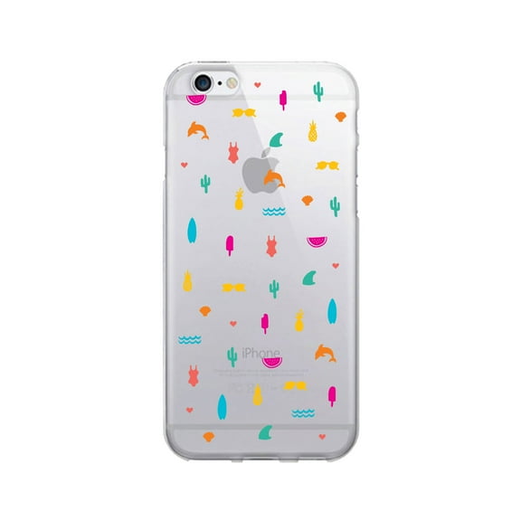 OTM Prints Clear Phone Case, Summer Icons Brights - iPhone 6/6s/7/7s