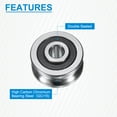 thumbnail image 3 of 6Pcs SG25 Deep U Groove Ball Track Guide Bearing 8mmx30mmx14mm, Silver, 3 of 6