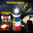 thumbnail image 1 of 2 Solar Panel Lighthouse LED Light Garden Leuchtturm Beacon Lamp Home Decor, 1 of 7