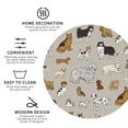 thumbnail image 3 of Lsque Dog Animal Pattern 4" Drink Coasters Set of 4, PVC Leather Absorbent Coasters, Table Coaster Set Decorative Coffee Cup Coasters Housewarming Gift -Round Shape, 3 of 6