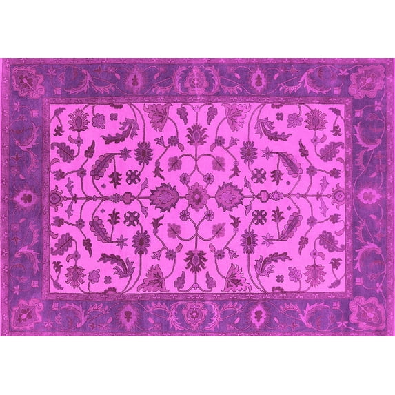 Ahgly Company Indoor Rectangle Oriental Pink Traditional Area Rugs, 2' x 5'