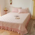 thumbnail image 4 of AI WINSURE-colcha Retro francesa, tamaño Queen, de hilo de algodón, con 2 fundas de almohada, Sábana acolchada, 3 piezas, 4 of 5