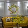 thumbnail image 4 of 50cm de flores artificiales hecho simulación Margarita flores coronas para boda hogar puerta, 4 of 9