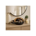 thumbnail image 3 of Decorative Resin Interlocking Rings Ornament for Home Decor - Stylish Sculpture Accent for Bathroom, Office, and Living Room Decor - Contemporary Shelf and Coffee Table Decorative Object - 12", Brown, 3 of 13