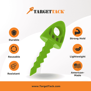 1-Inch 12-Pack of TargetTack® Pins Lime Green