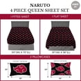 thumbnail image 2 of Juego de sábanas Franco Naruto Akatsuki Anime tamaño queen, 2 of 5