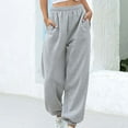 thumbnail image 2 of Pntutb Womens Ladys Casual High Waist Loose Pants Comfy Stretch Solid Sweatpants Pants, 2 of 6