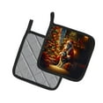 thumbnail image 2 of Carolines Treasures DAC4159PTHD 7.5 x 7.5 in. Siberian Husky & Santa Claus Pot Holders - Set of 2, 2 of 5